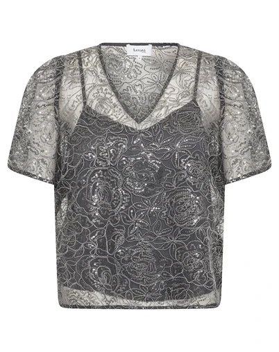 Leveté Room - LR - Karolina 2 Bluse - Black Oyster Combi